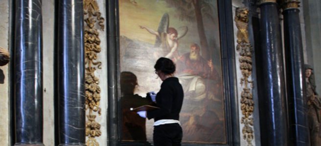 Conservation-Restauration du tableau retable de la cathédrale de Laval