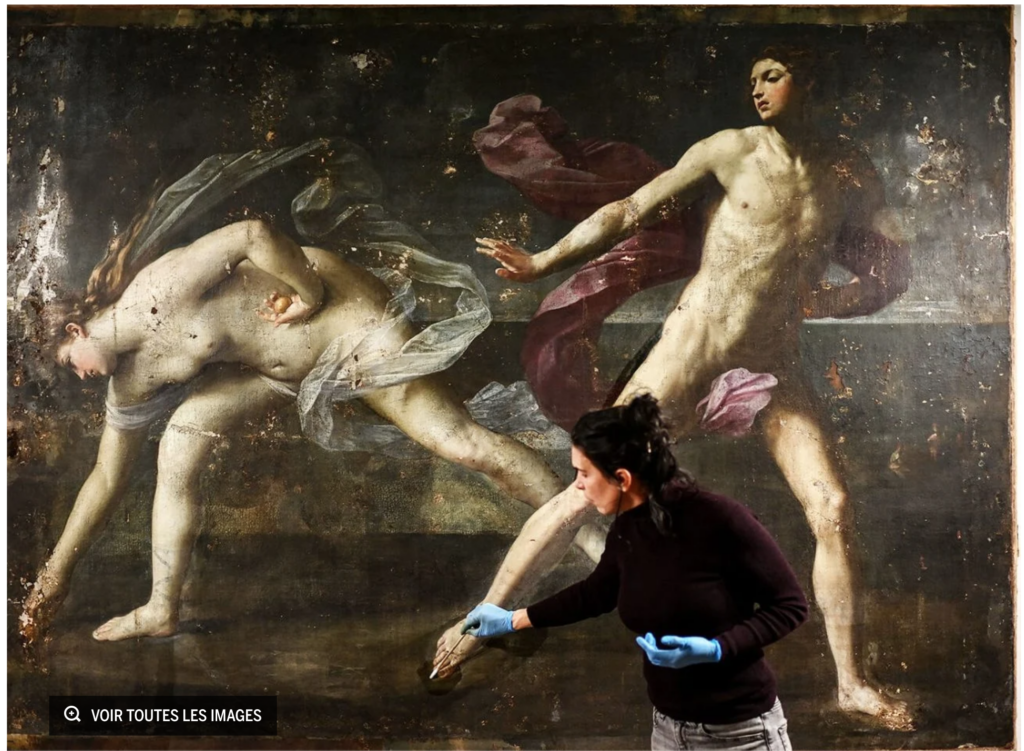 Atalante et Hippomène, musée de Libourne. restauration en images