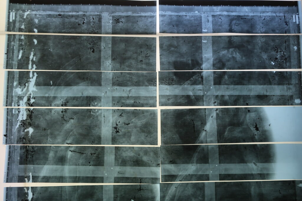 General view of the artwork under X-rays